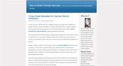 Desktop Screenshot of howtoshrinkfibroidsnaturally.com